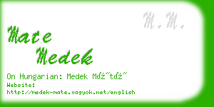 mate medek business card